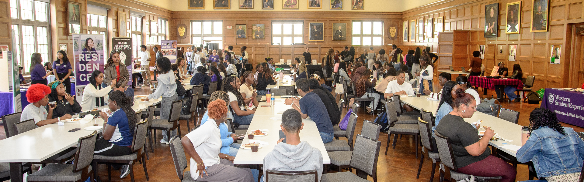 A photo of students sitting down during the Black Student Welcome 2025.
