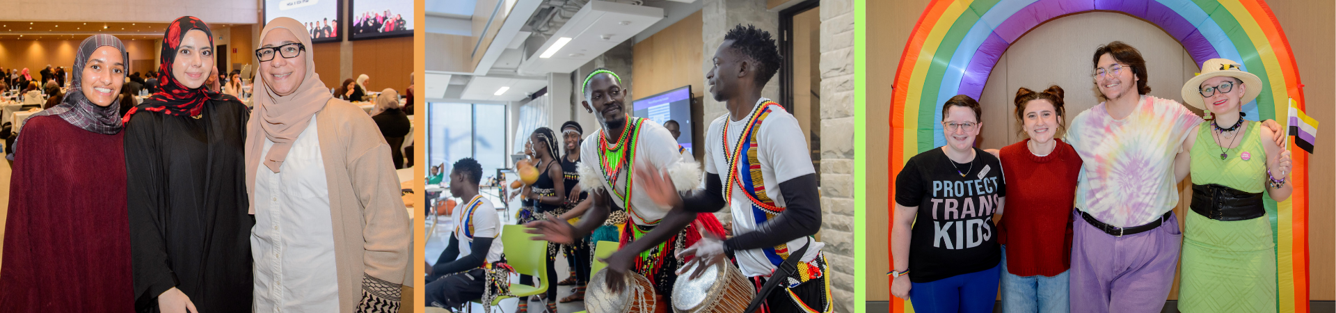 Photos of various equity-deserving group members from our events over the last year