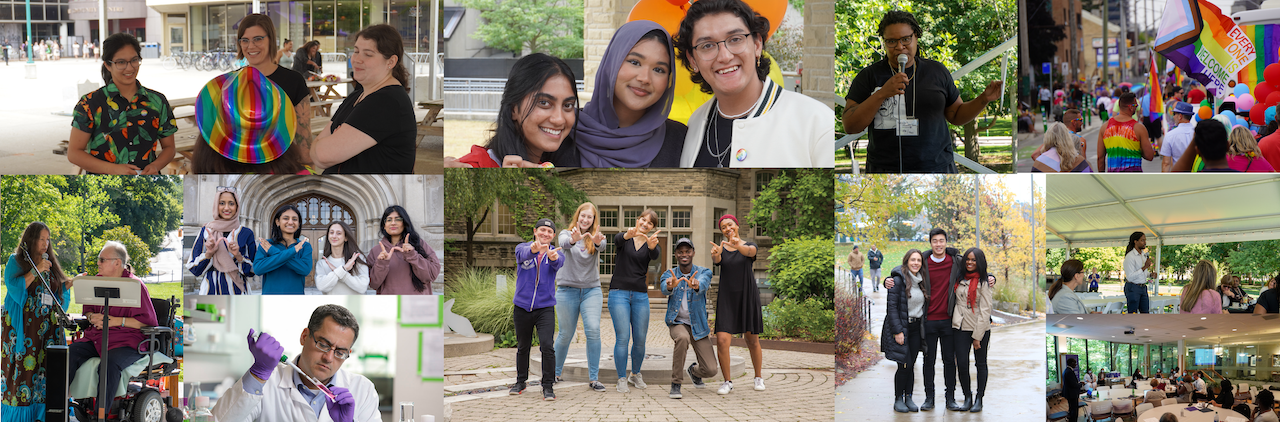 Collage of student, staff and faculty images.