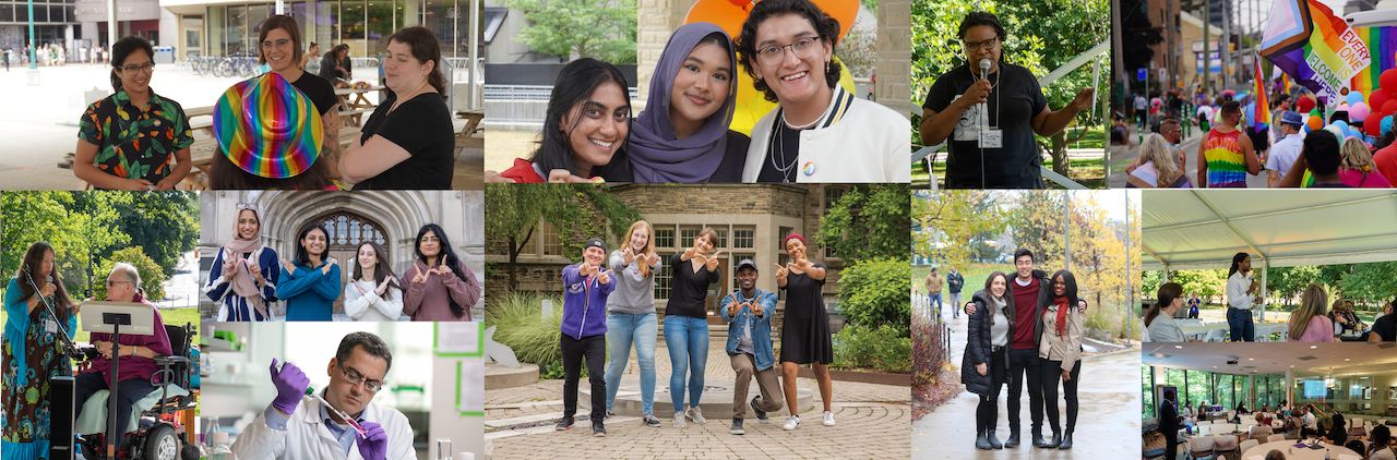 EDI Strategic Planning Banner. Showing various students, staff and faculty in collage.